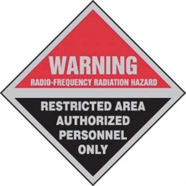 Accuform Radiation & Laser Sign, 9 in H x 9 in W, Aluma-Lite MRFQ503XL - main